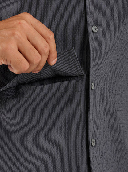 Front Buttons Short Sleeves Shirt