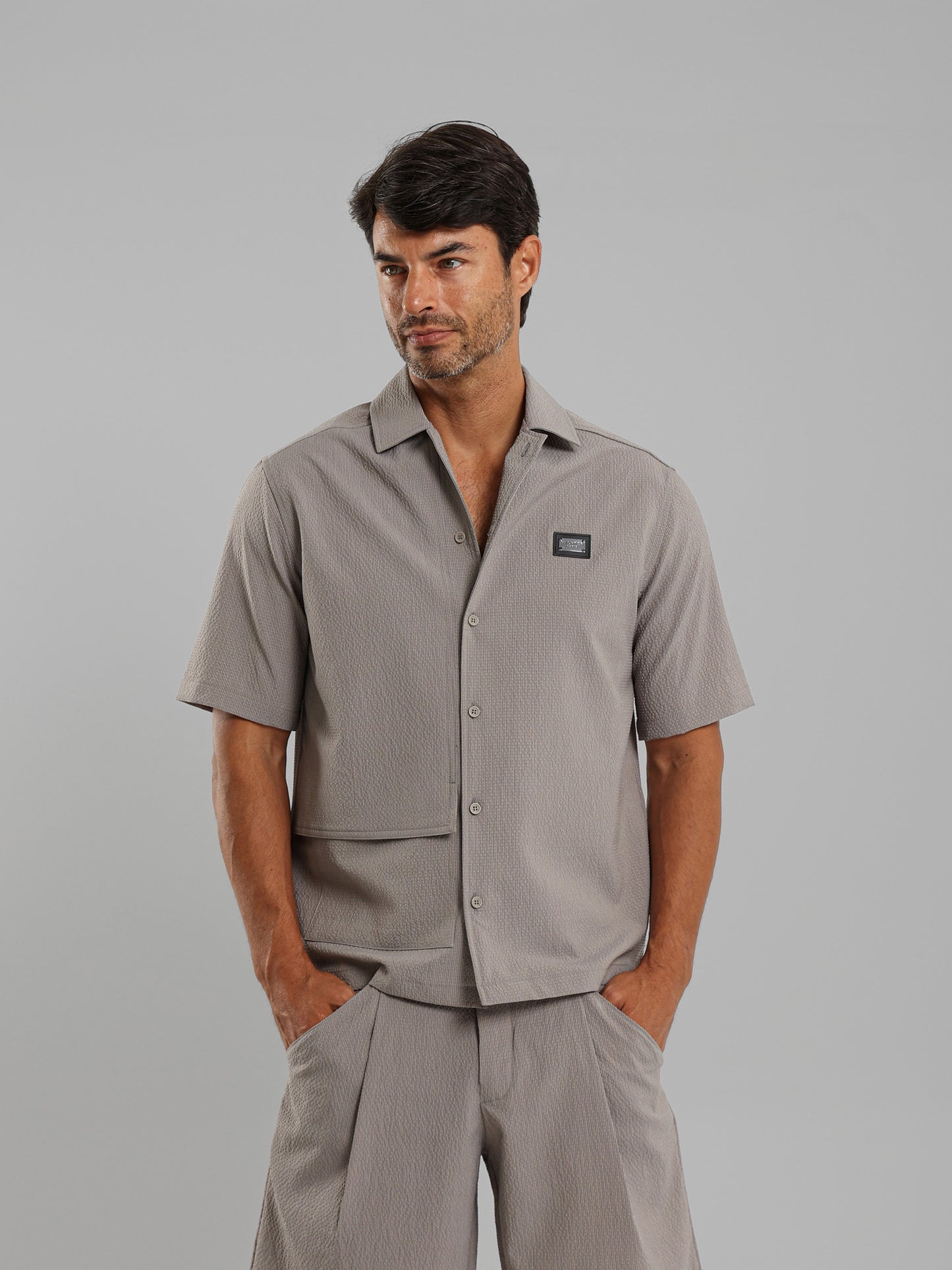 Front Buttons Short Sleeves Shirt