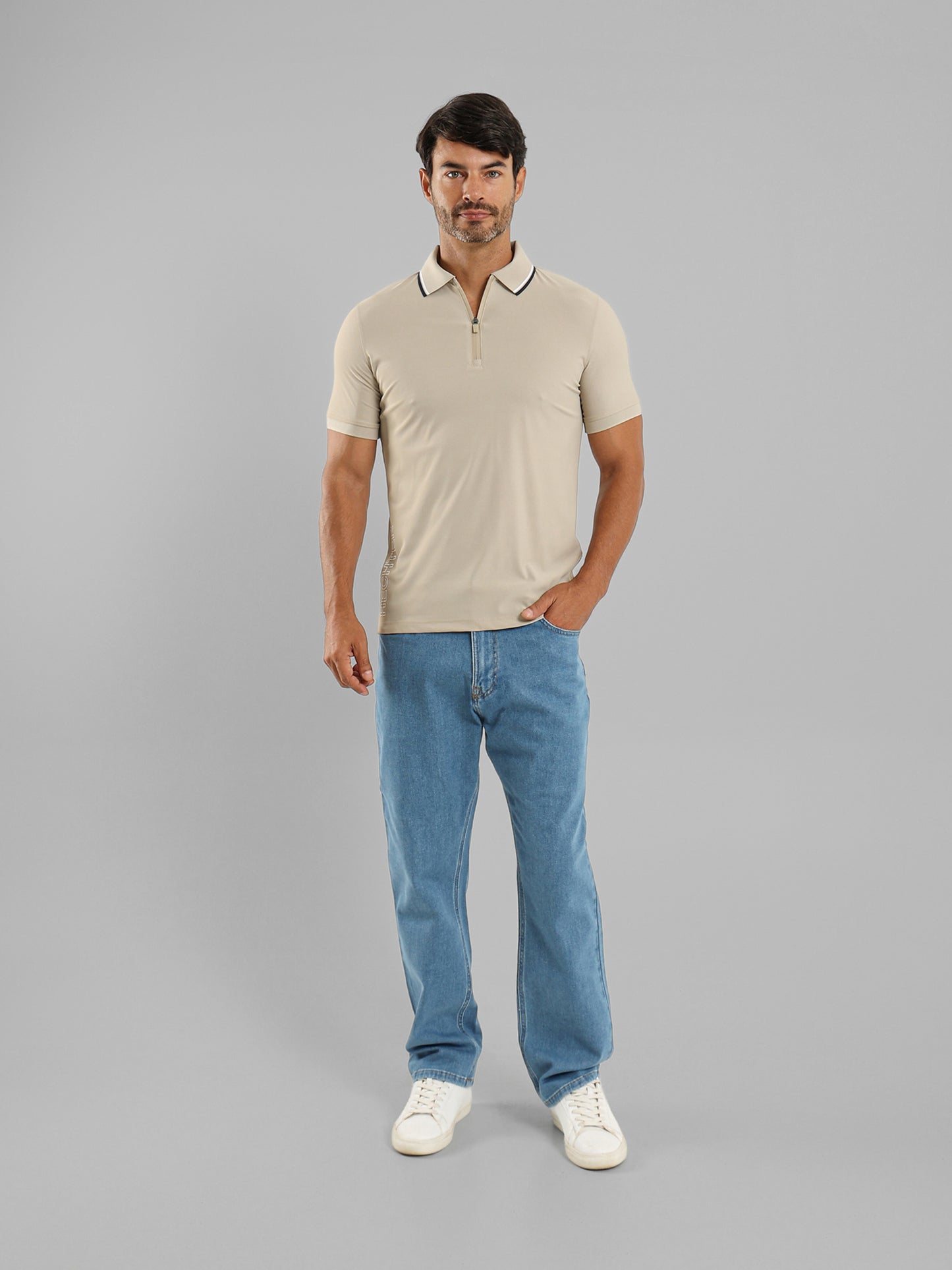 Zipper Polo Shirt