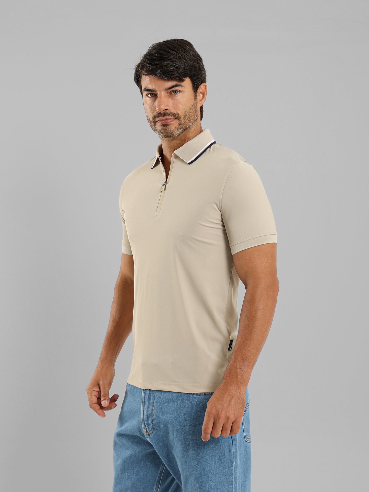 Zipper Polo Shirt