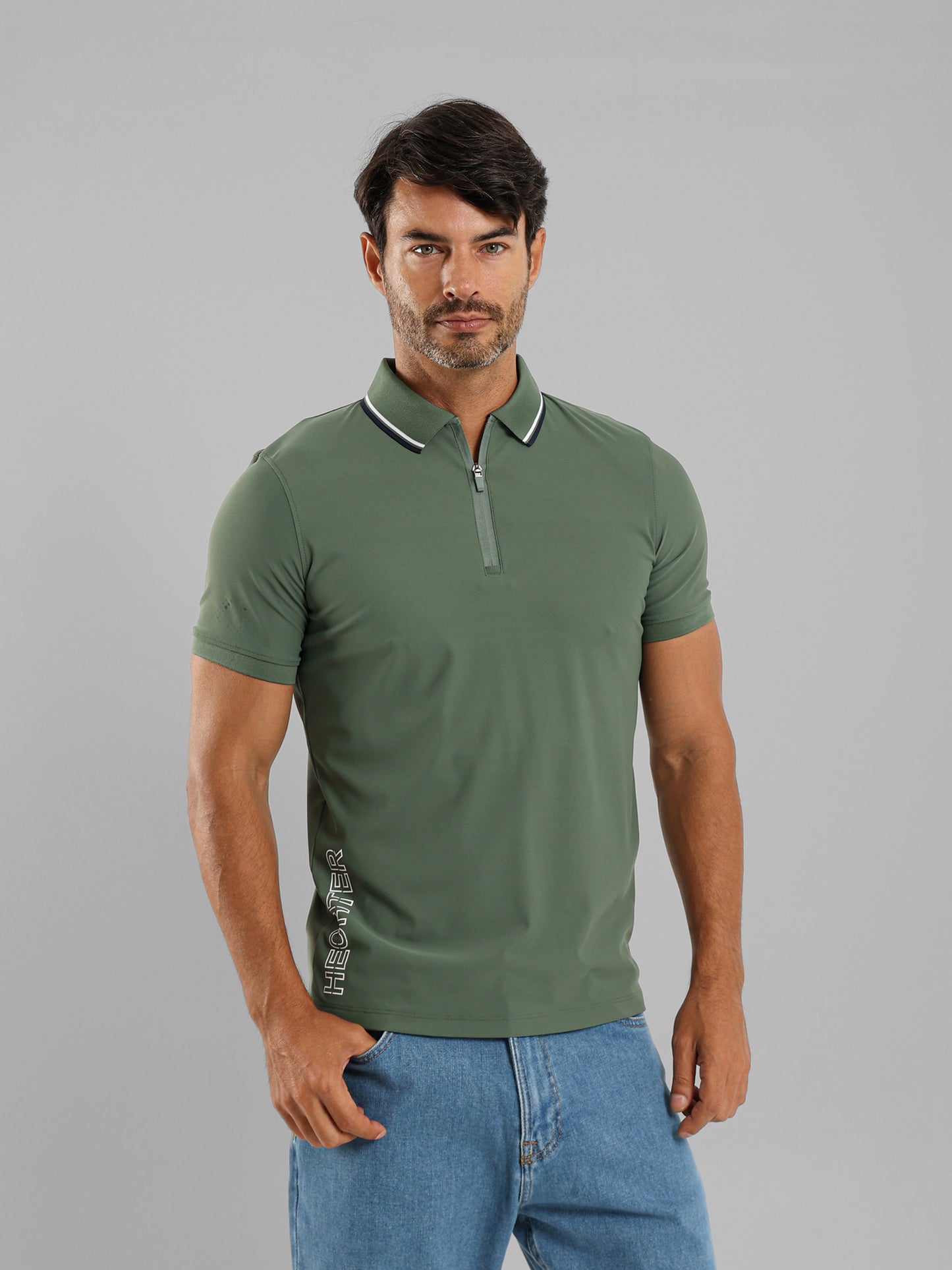 Zipper Polo Shirt