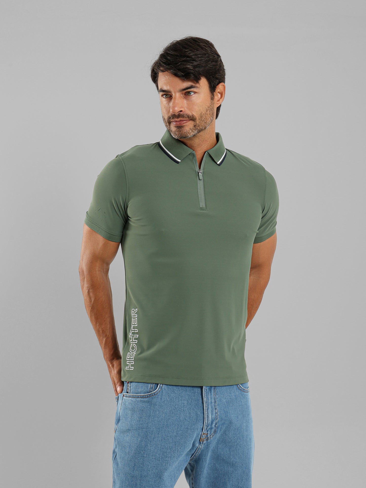 Zipper Polo Shirt