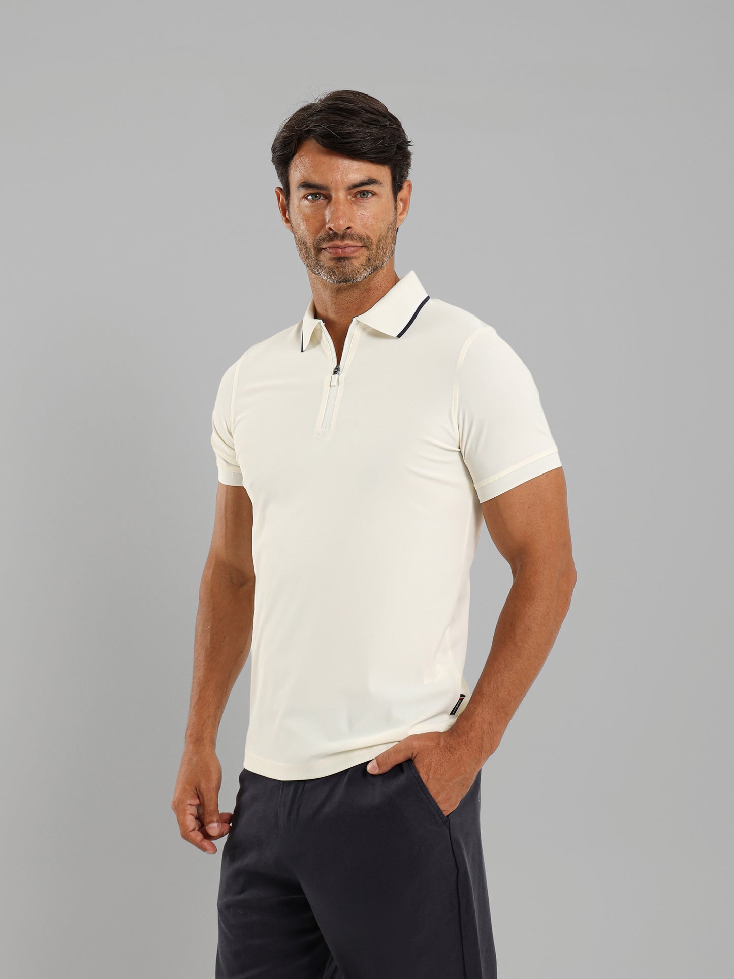 Zipper Polo Shirt