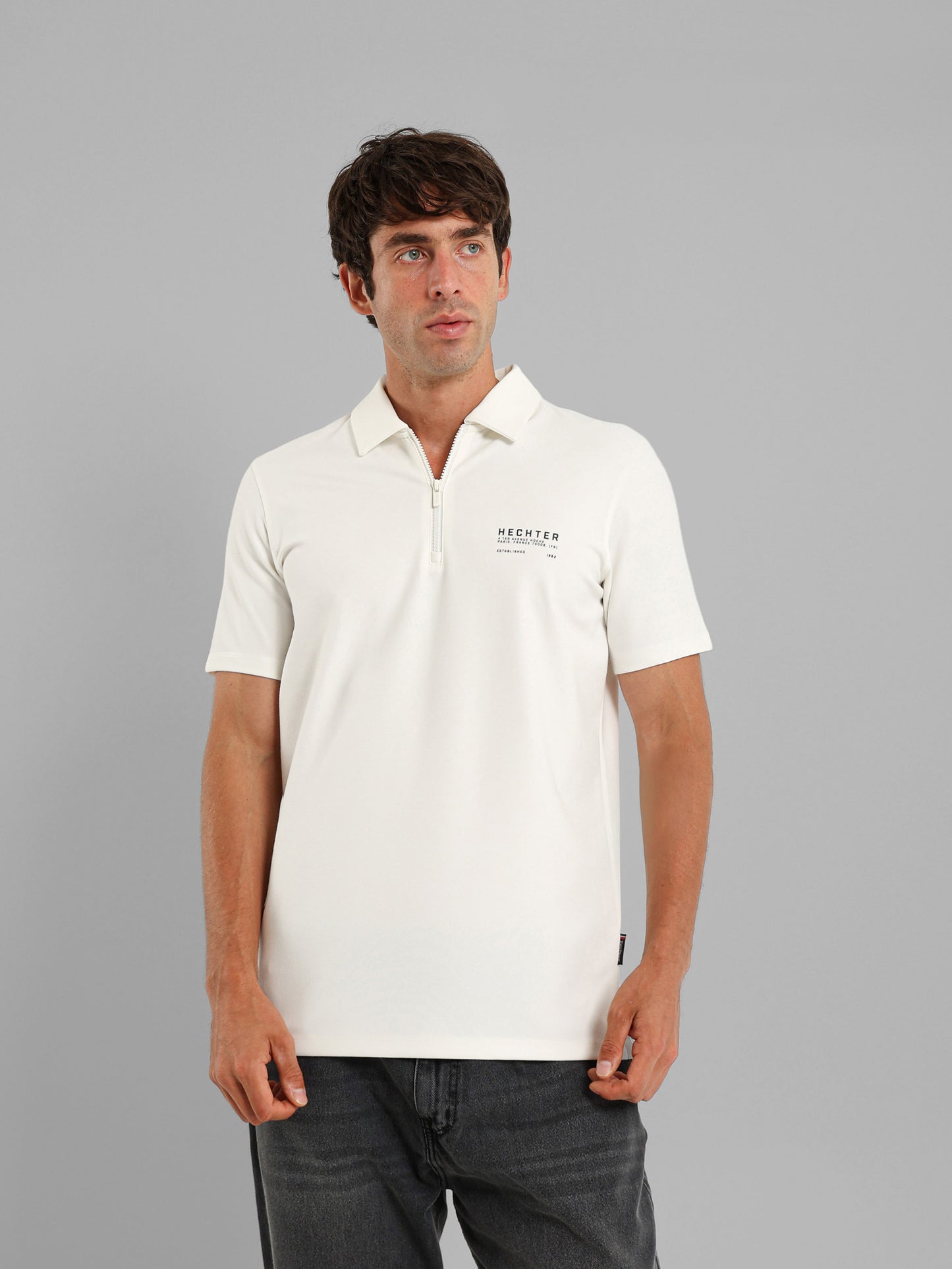 Half Zip Casual Polo Shirt
