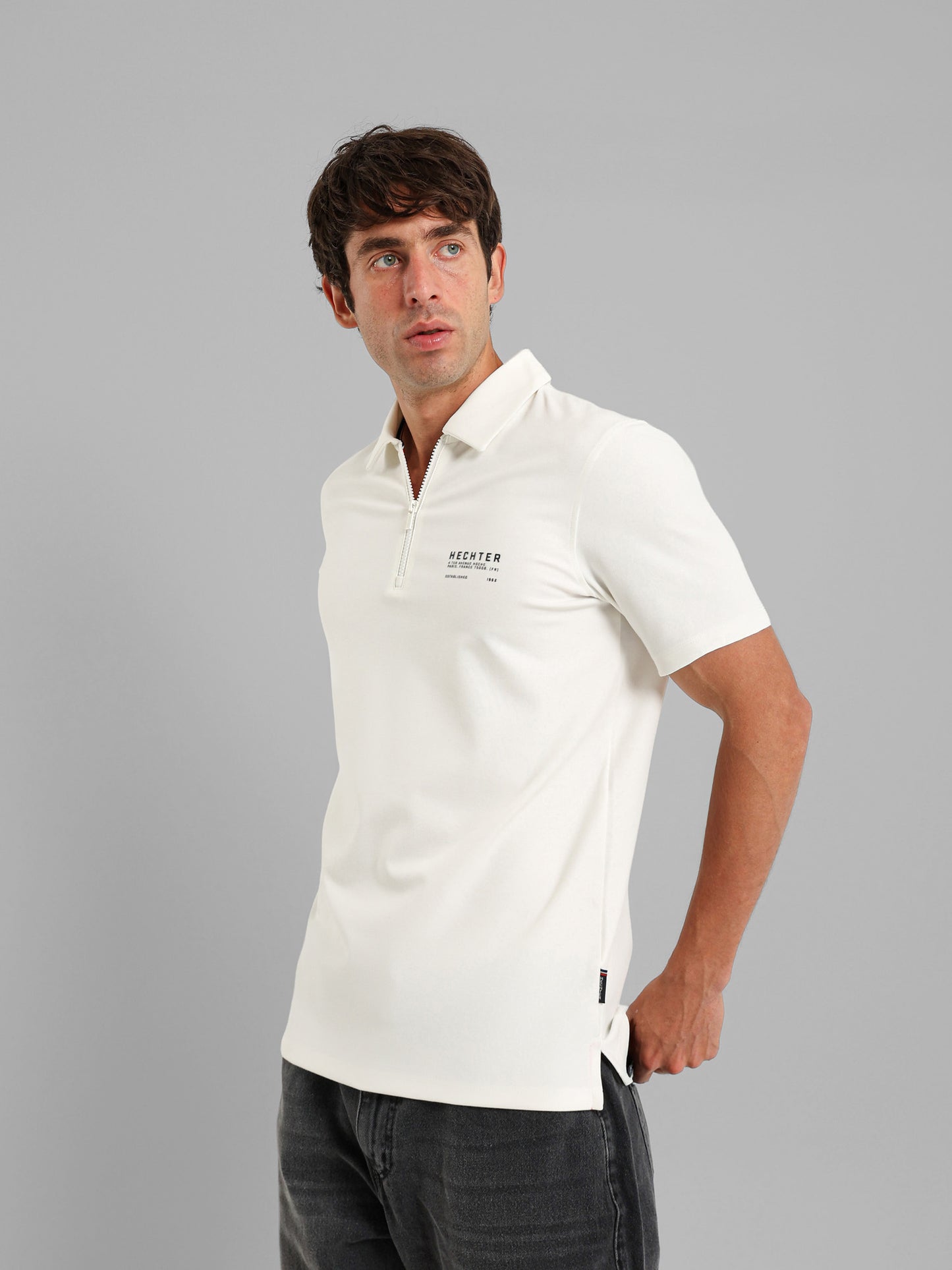 Half Zip Casual Polo Shirt