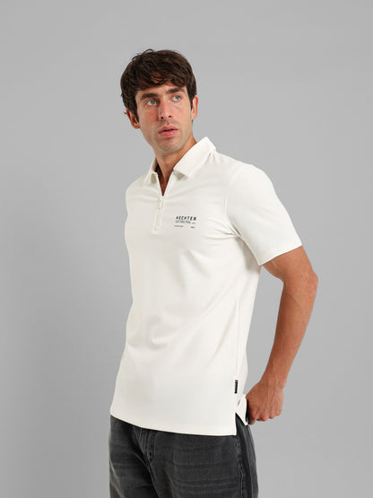 Half Zip Casual Polo Shirt