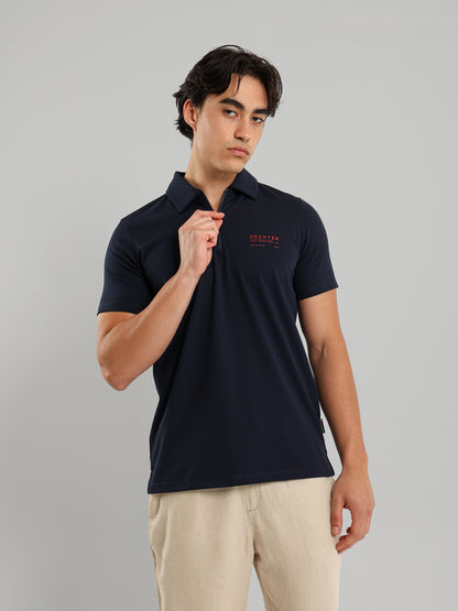 Half Zip Casual Polo Shirt