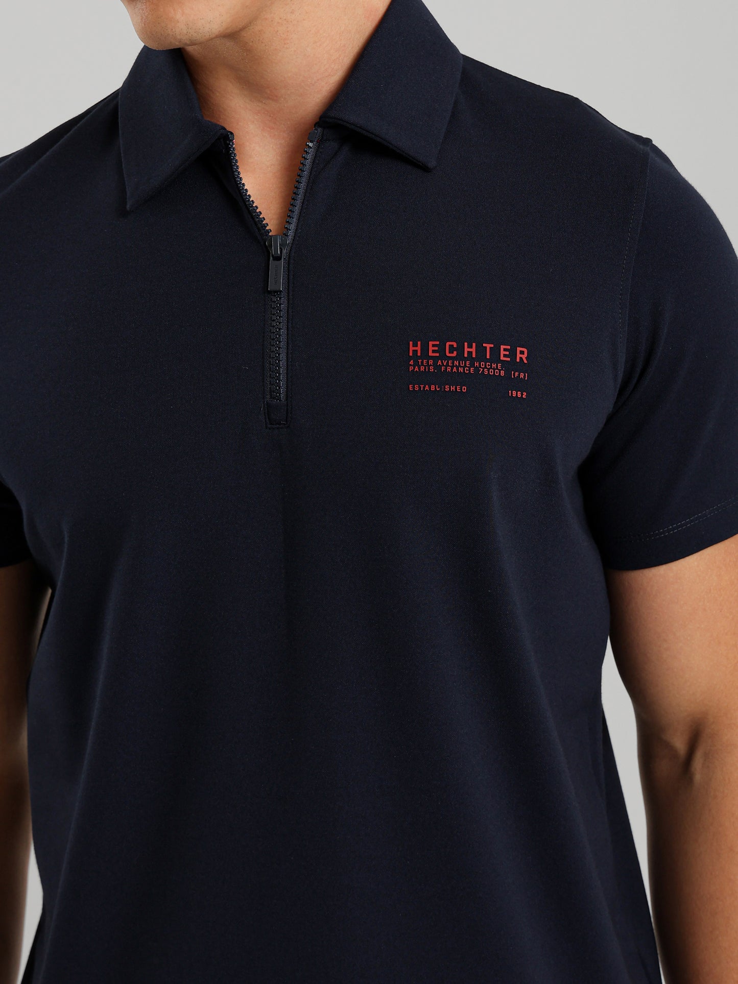Half Zip Casual Polo Shirt