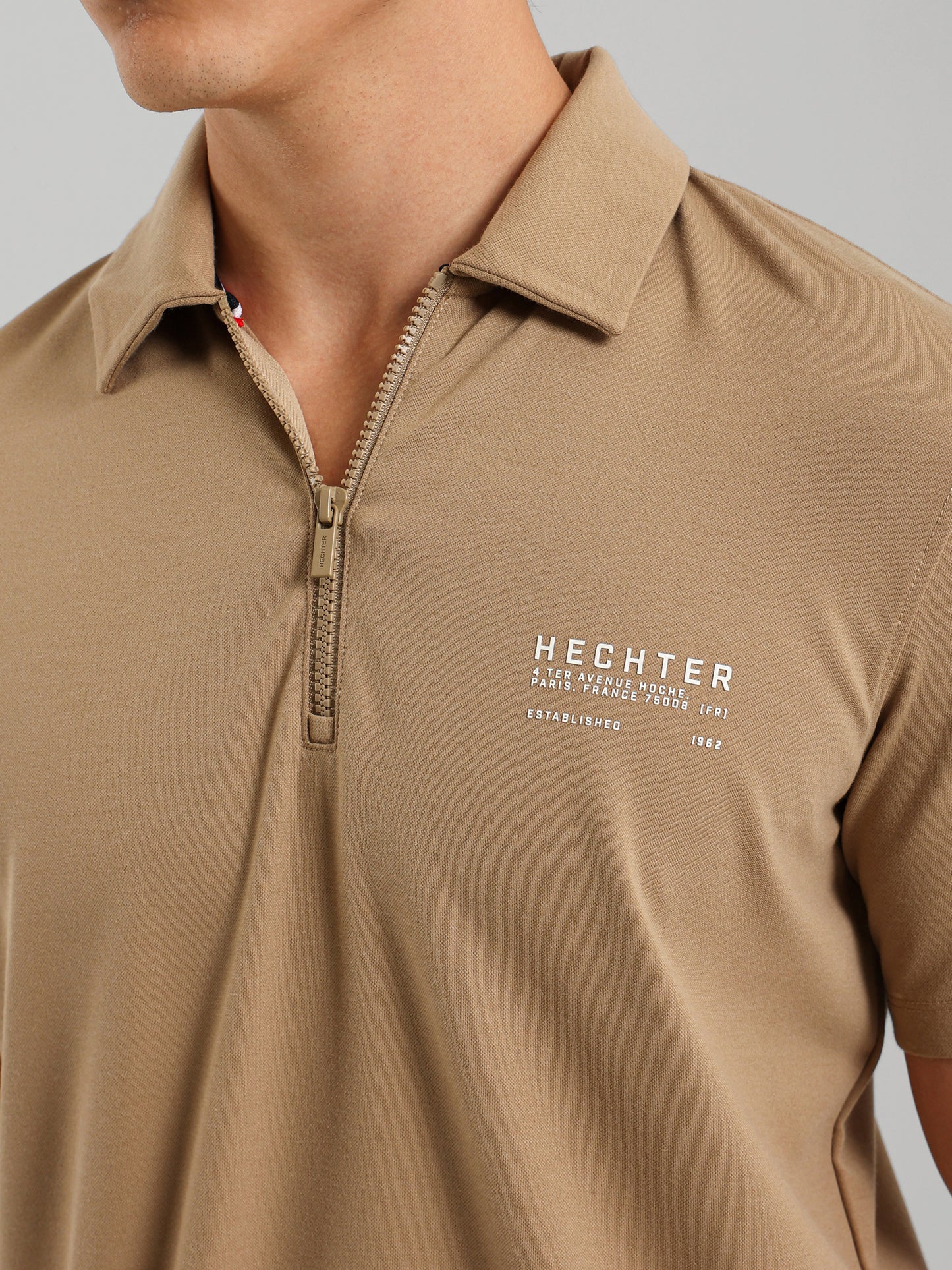 Half Zip Casual Polo Shirt