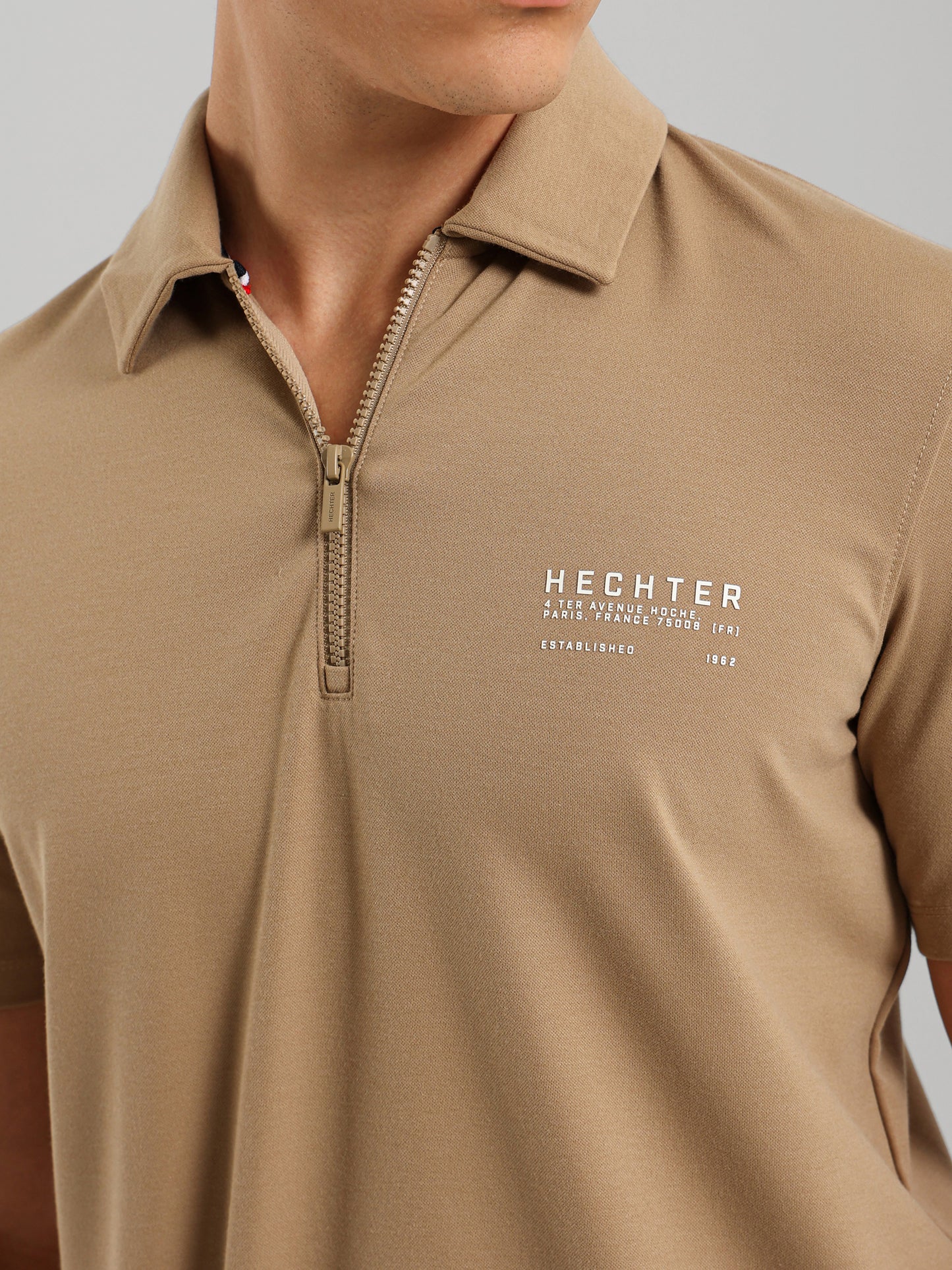 Half Zip Casual Polo Shirt