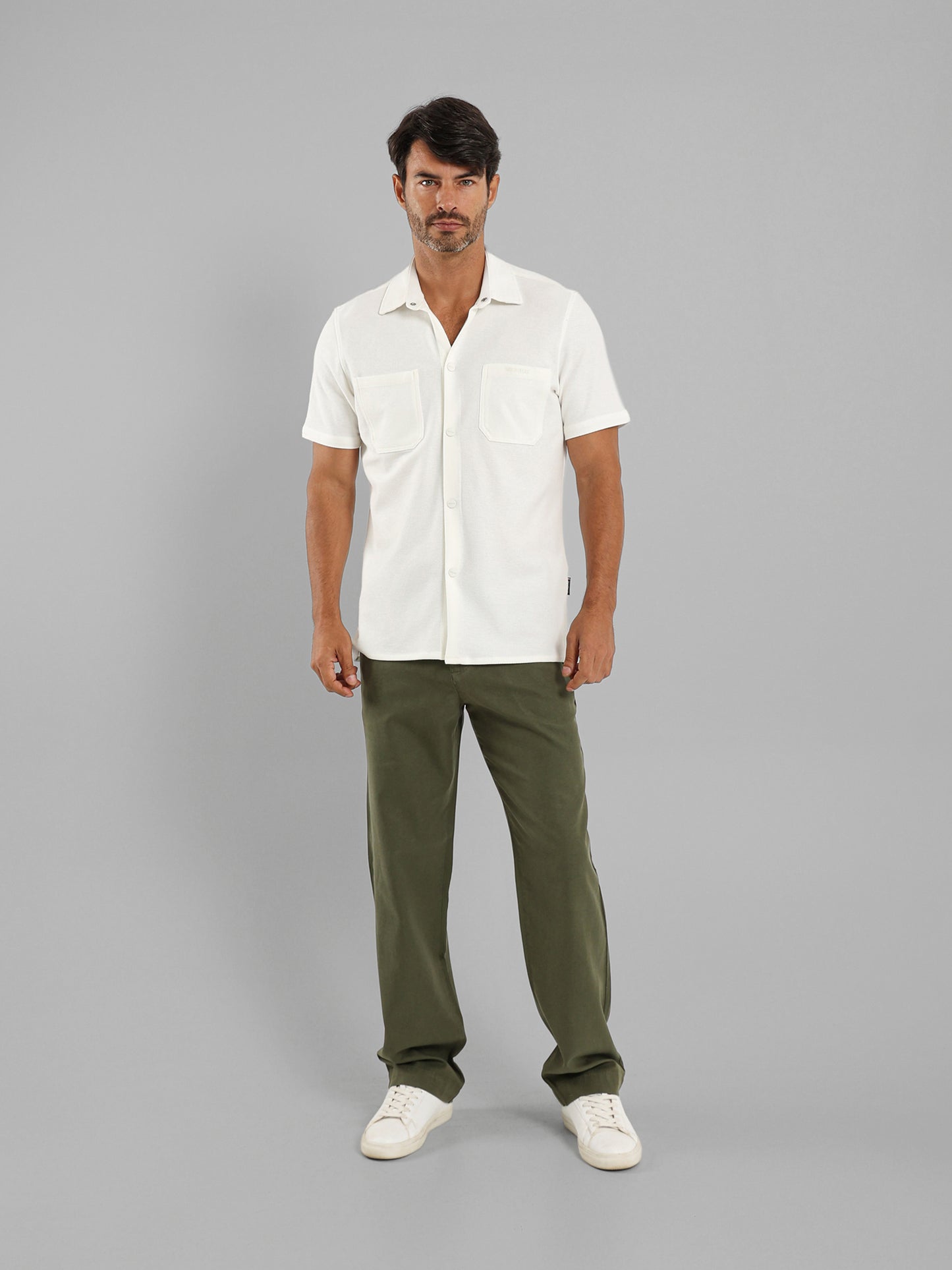 Cargo Belt Pressed Crease Pants