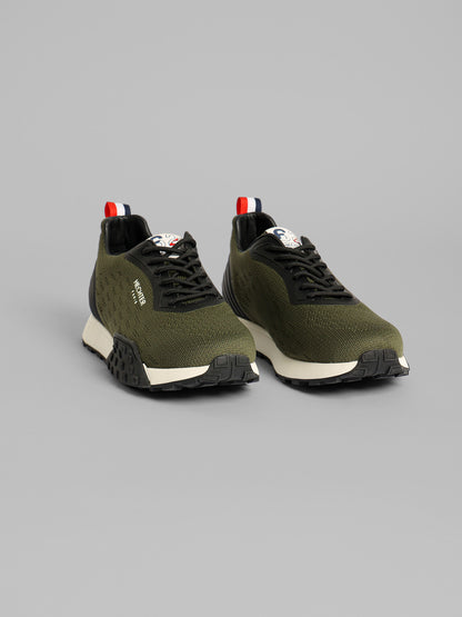 Knit Lace-Up Running Sneakers