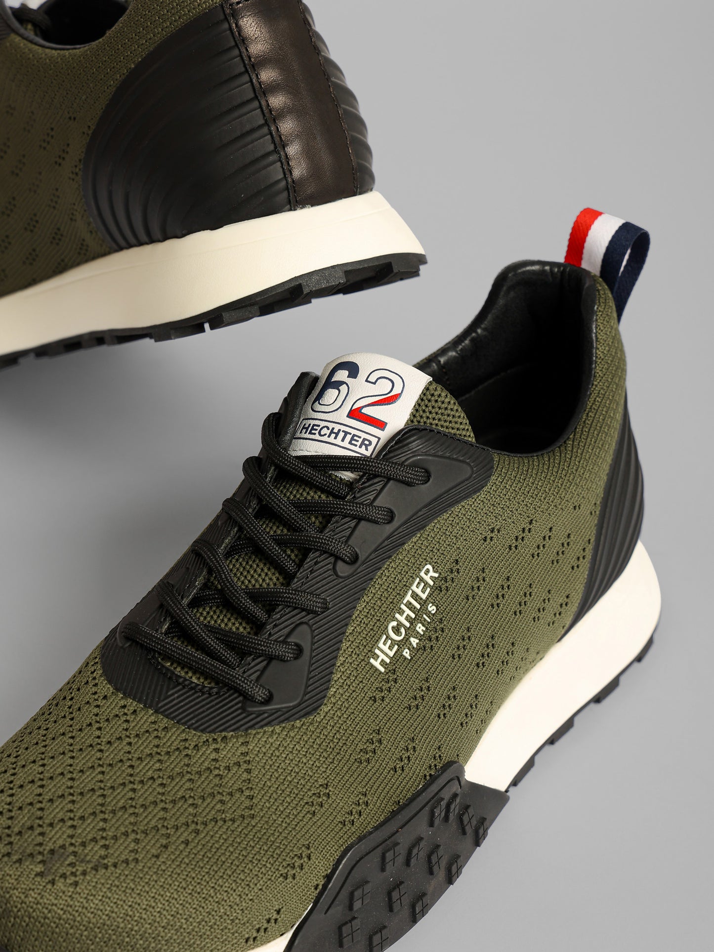 Knit Lace-Up Running Sneakers