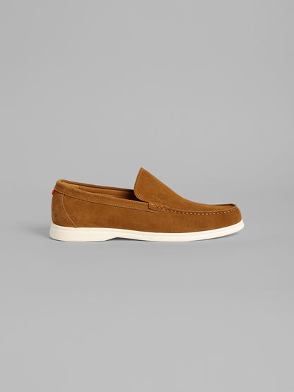 Tan Suede Slip-On Loafer