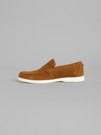 Tan Suede Slip-On Loafer
