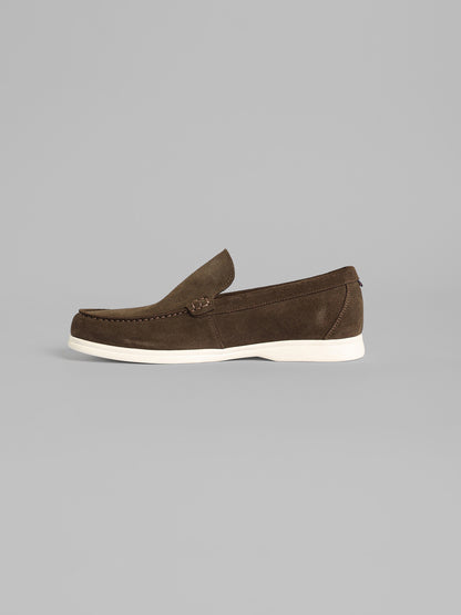 Tan Suede Slip-On Loafer