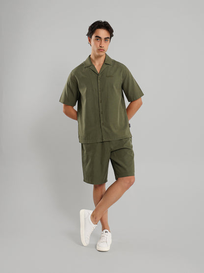 Chest Embroidered Casual Button Down Shirt