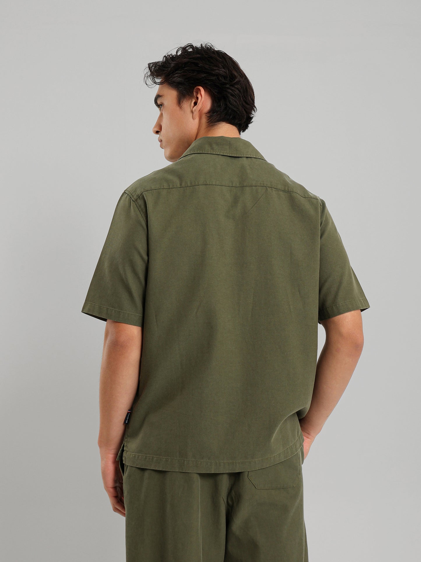 Chest Embroidered Casual Button Down Shirt