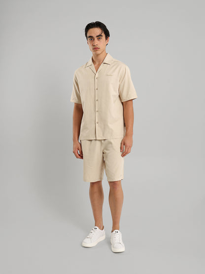 Chest Embroidered Casual Button Down Shirt