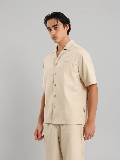 Chest Embroidered Casual Button Down Shirt