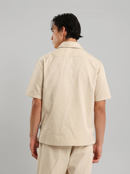 Chest Embroidered Casual Button Down Shirt
