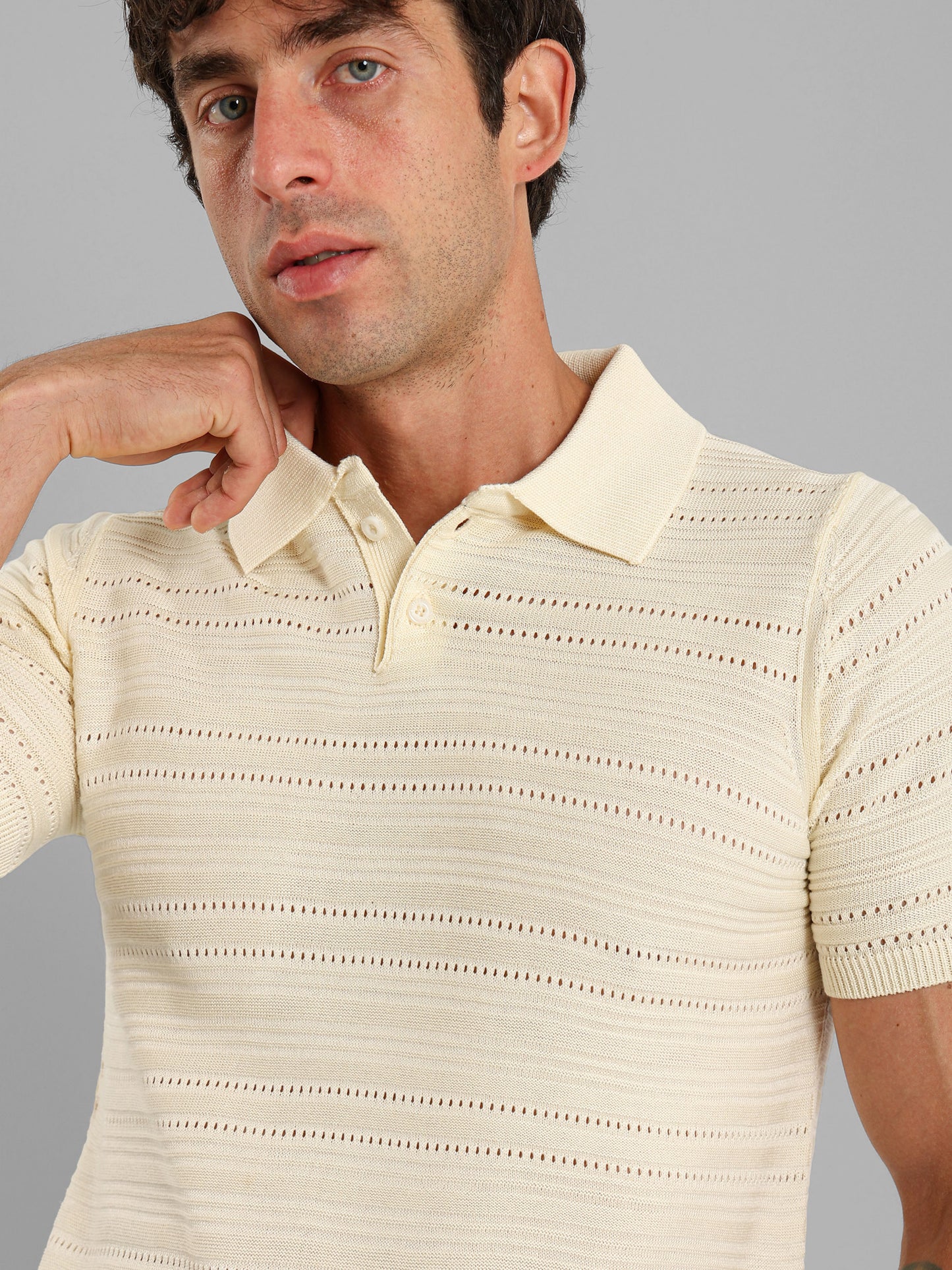 Fine Knit Polo Shirt