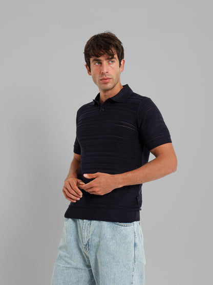 Fine Knit Polo Shirt