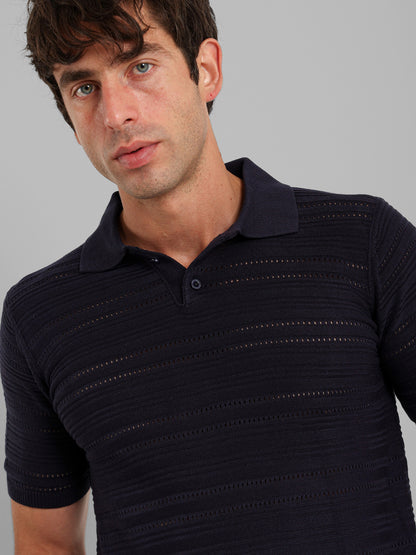 Fine Knit Polo Shirt