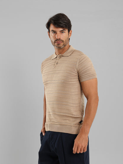 Fine Knit Polo Shirt