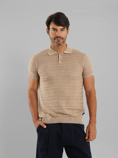 Fine Knit Polo Shirt