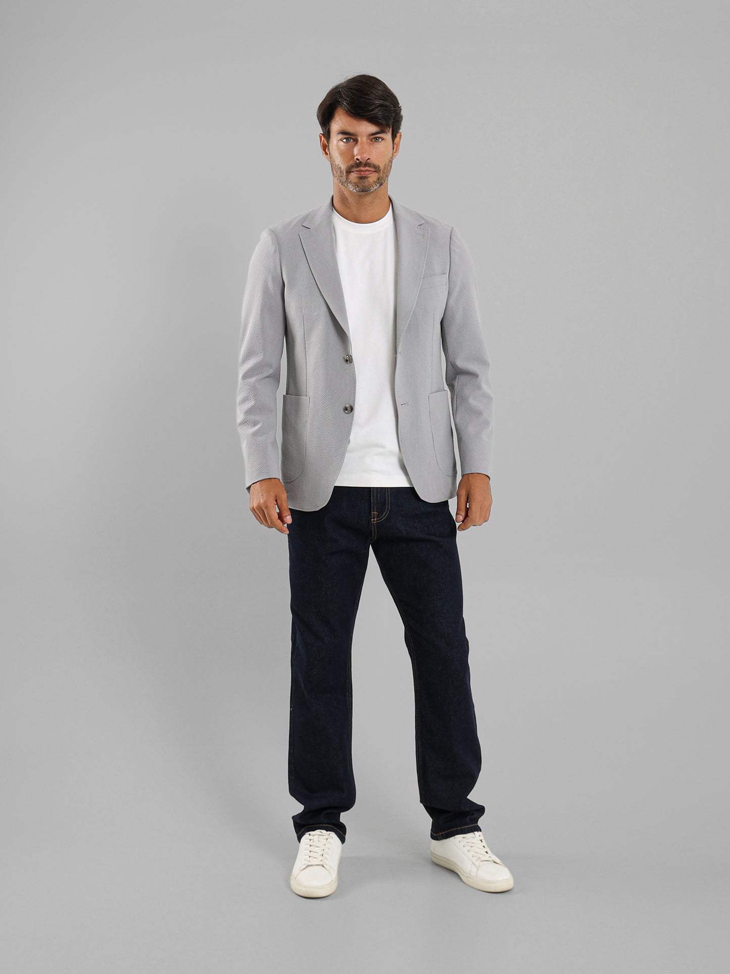 Flap Pocket Half-Lined Blazer