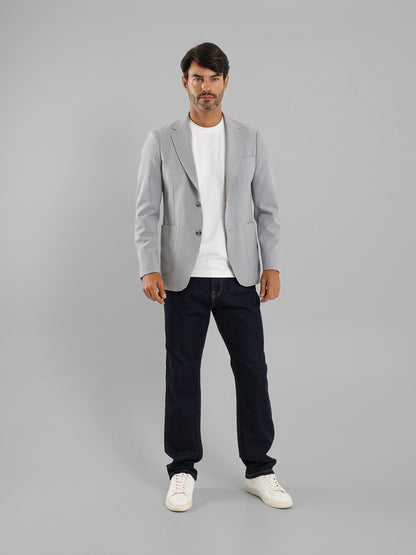 Flap Pocket Half-Lined Blazer
