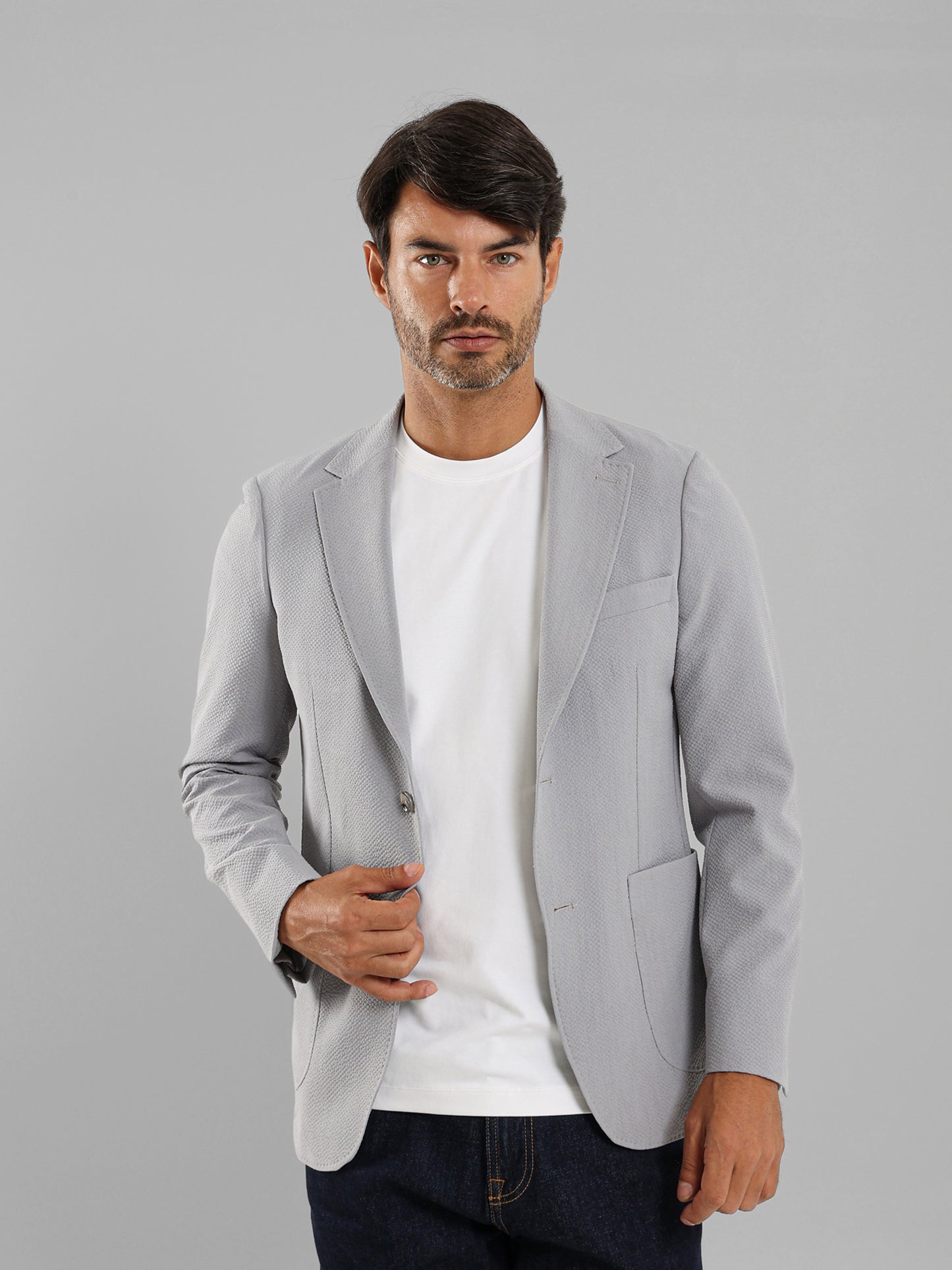 Flap Pocket Half-Lined Blazer