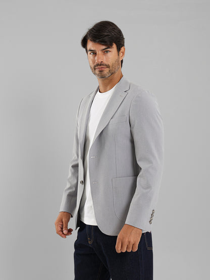 Flap Pocket Half-Lined Blazer