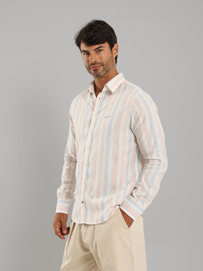 Kent Collar Wide Stripe Shirt