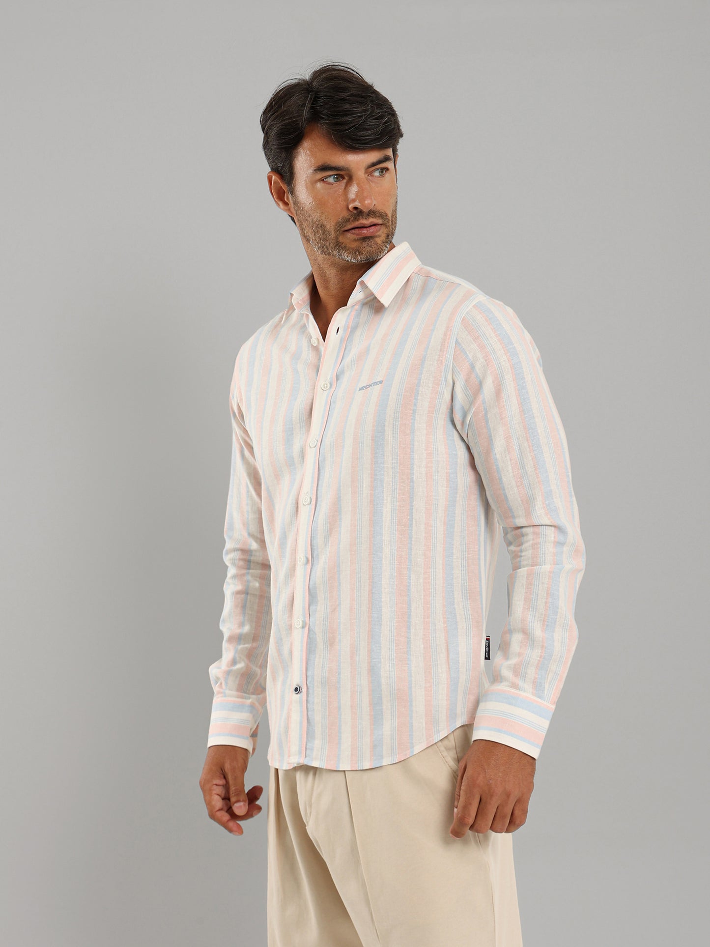 Kent Collar Wide Stripe Shirt