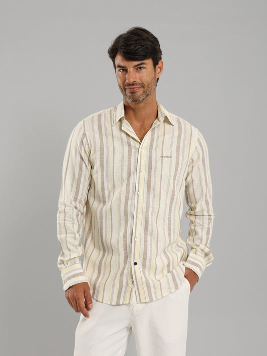 Kent Collar Wide Stripe Shirt