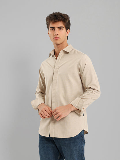 Kent Collar Hidden Placket Shirt