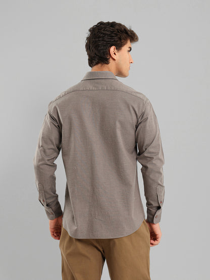 Kent Collar Hidden Placket Shirt