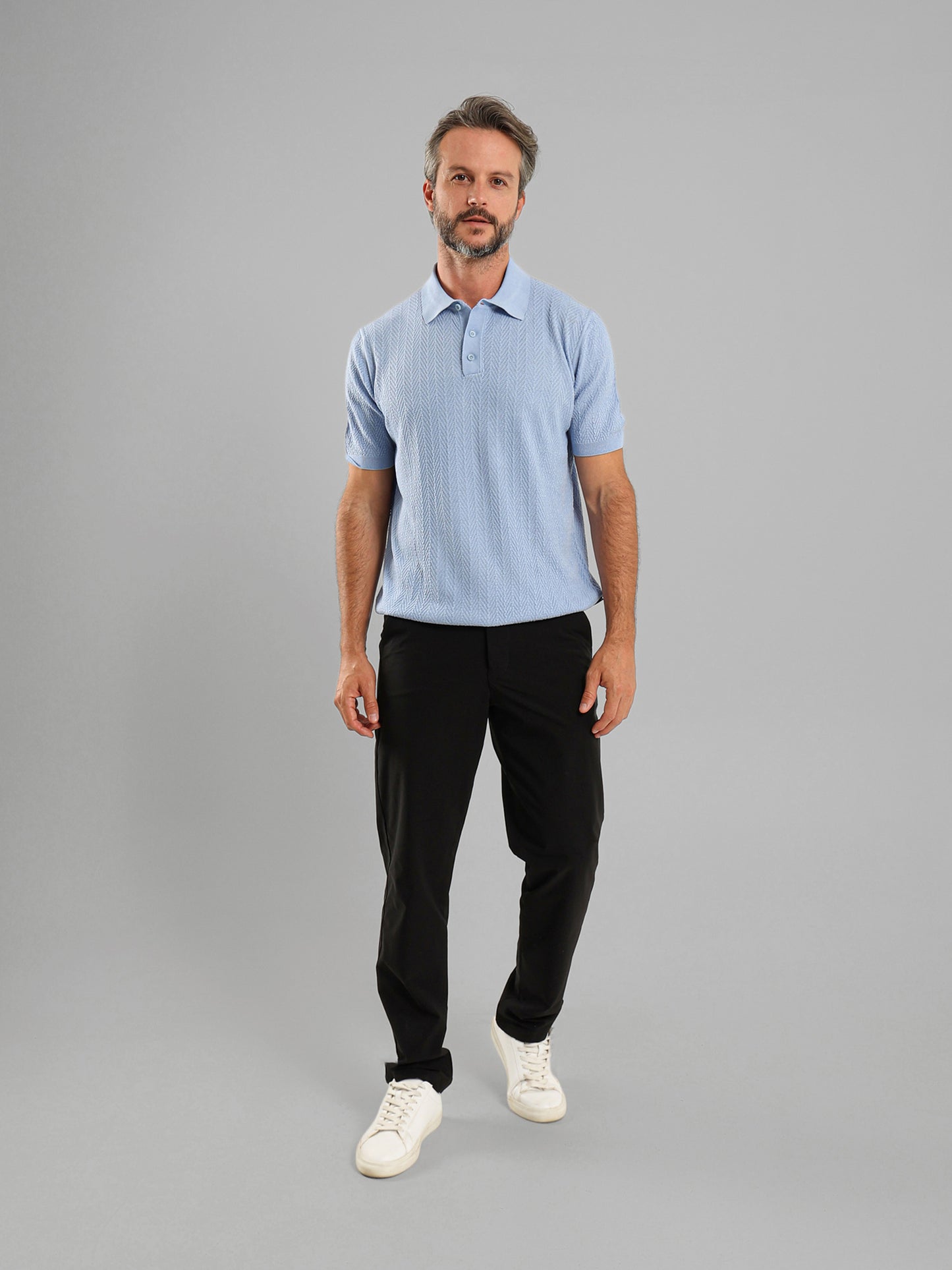 Textured Knit Polo