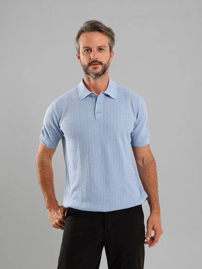 Textured Knit Polo