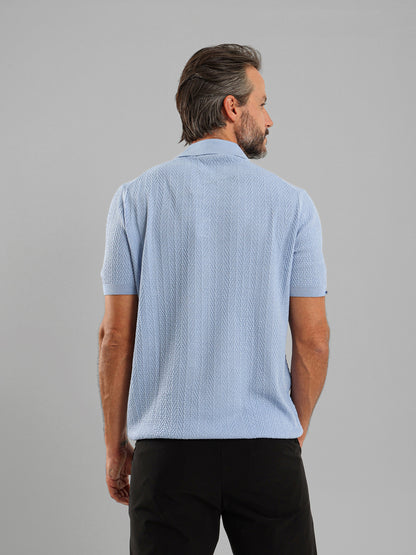Textured Knit Polo
