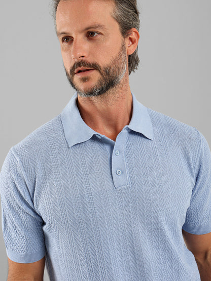 Textured Knit Polo