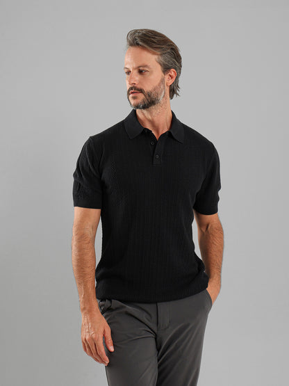 Textured Knit Polo