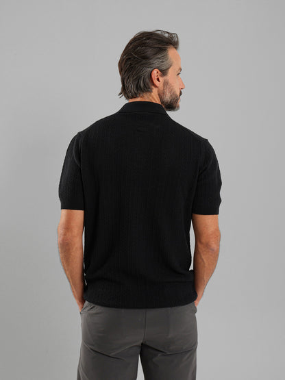 Textured Knit Polo