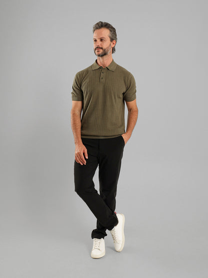 Textured Knit Polo