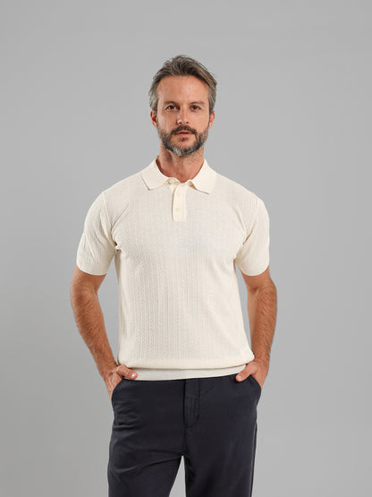 Textured Knit Polo