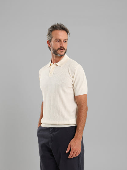 Textured Knit Polo