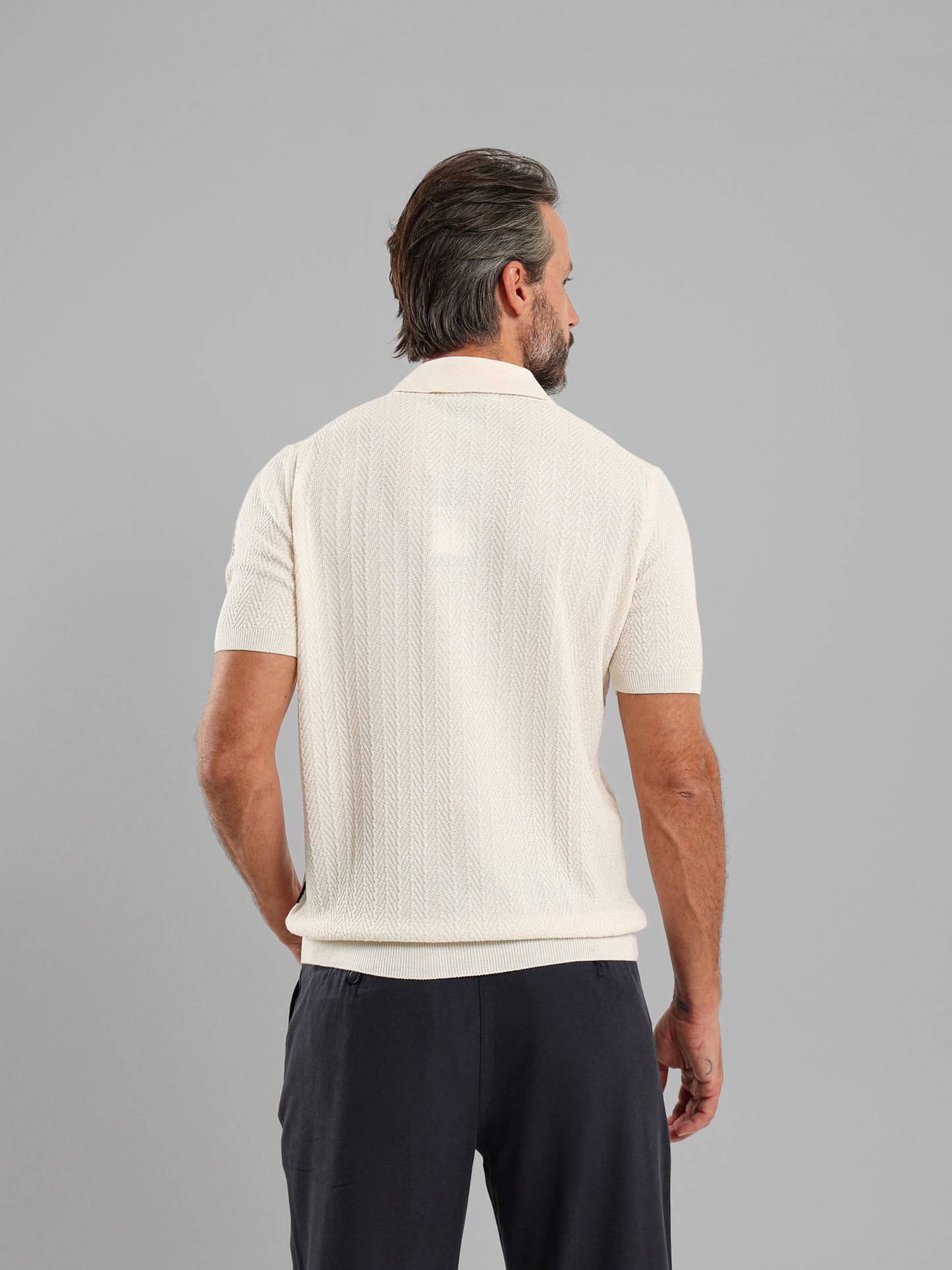 Textured Knit Polo