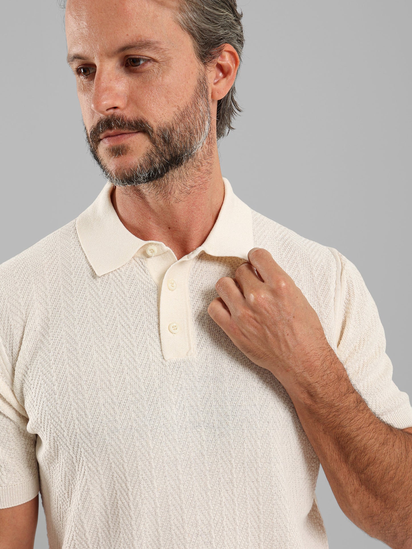 Textured Knit Polo